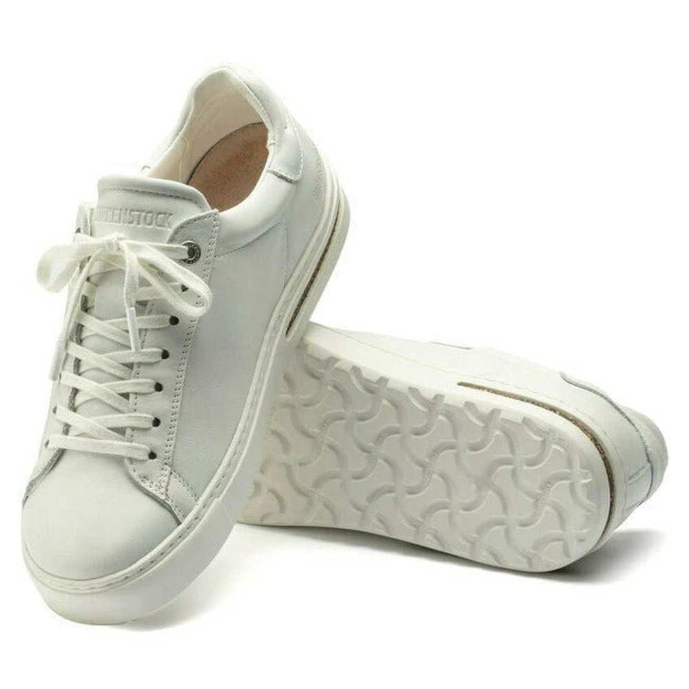 NIB Birkenstock Bend Low White Leather Sneakers Regular Width Size 38